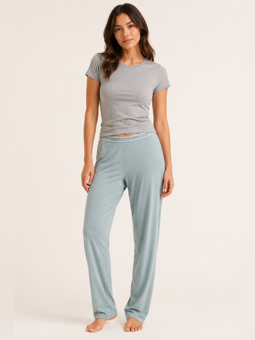 Calvin Klein unisex pajama pants teal